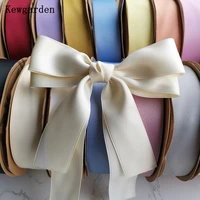kewgarden 40mm 1 5 bright cotton ribbon diy bowknots hair accessories make materials handmade tape carfts sewing 5 meters