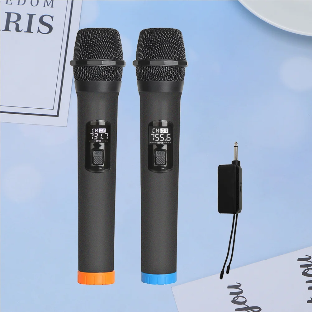 

Беспроводной микрофон 1, двухканальный ручной профессиональный бытовой микрофон для караоке, конференций
