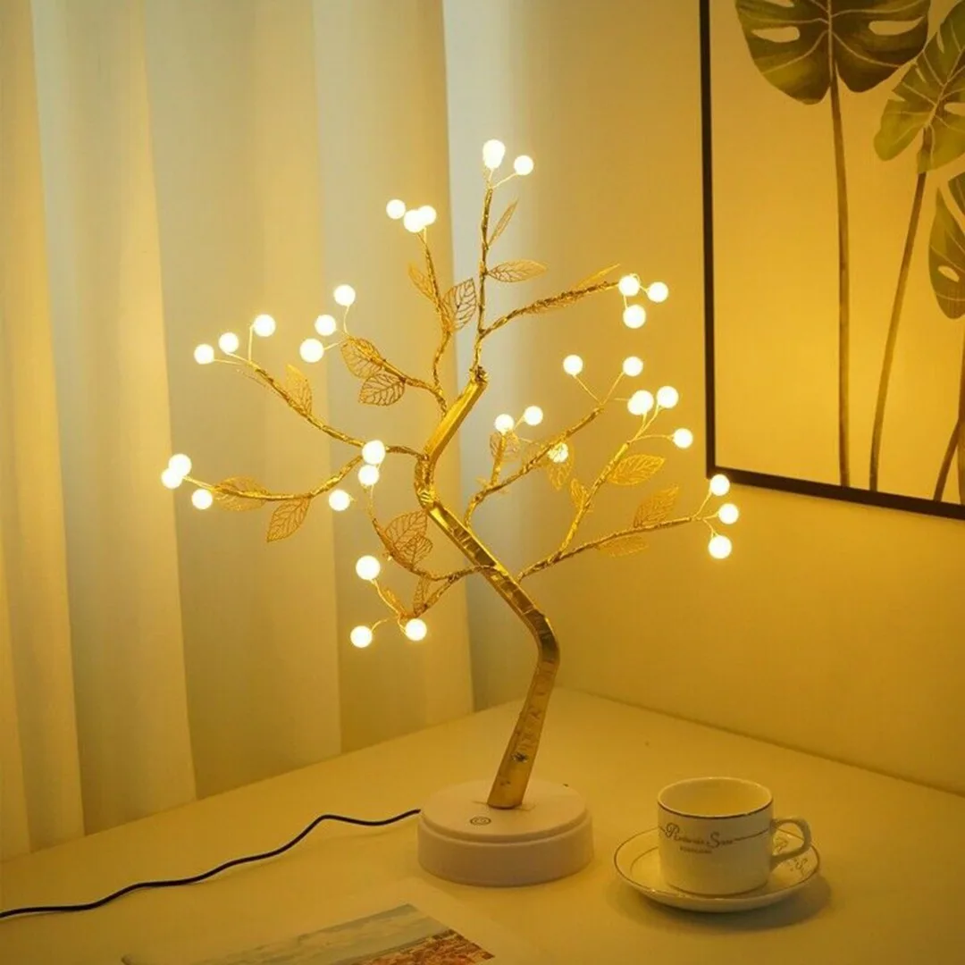 

New LED Blossom Tree Fairy Light Night Decoration Indoor Lighting Table Bedside Lamp Room Party Bonsai Decor Gift