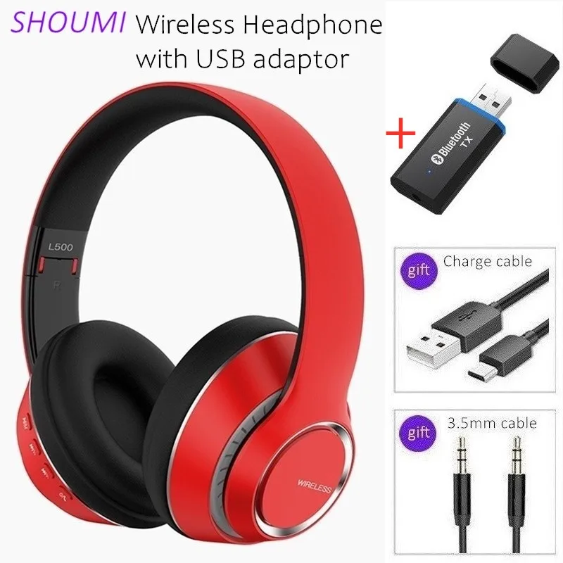

L500 Wireless Tvs Headphones Bluetooth Television Headset Stereo Earphone with Mic USB TV Adaptor Support SD Card Music Helmet