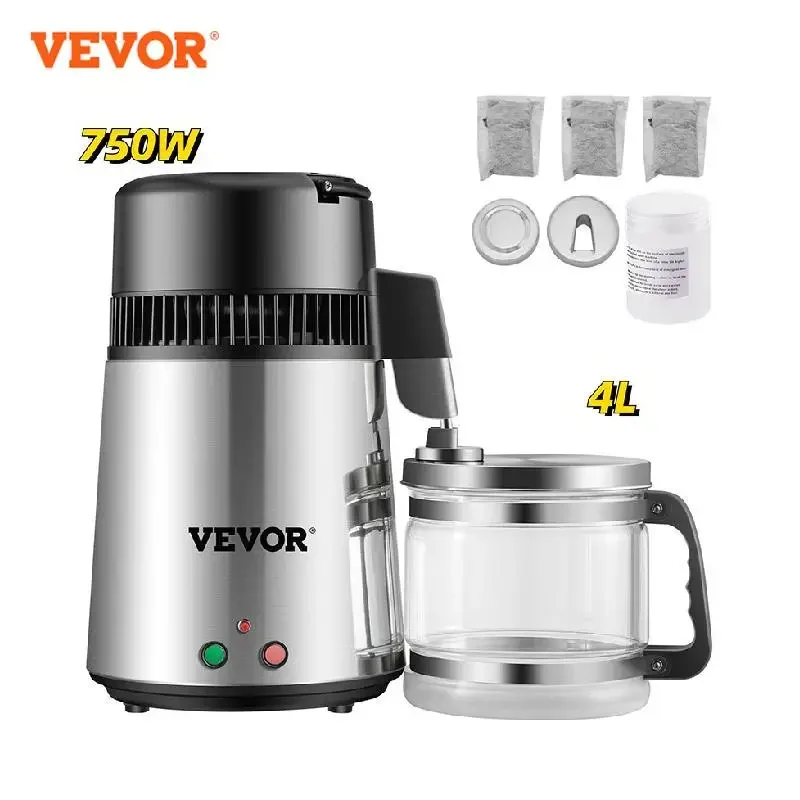 

Дистиллятор воды VEVOR 4 л, фильтр для питьевой воды, электрический чайник, кулер из нержавеющей стали, Офисная бытовая техника