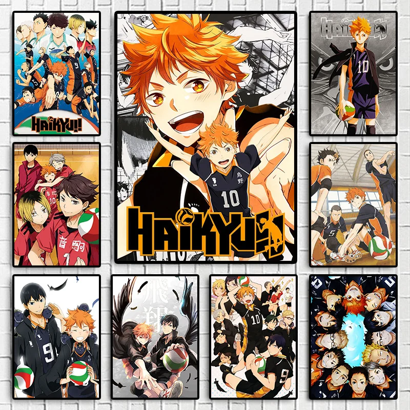 

Anime Haikyu Prints Canvas Painting Haikyu Hinata Posters Japan Animated Character Wall Art Pictures for Home Kids Room Decor