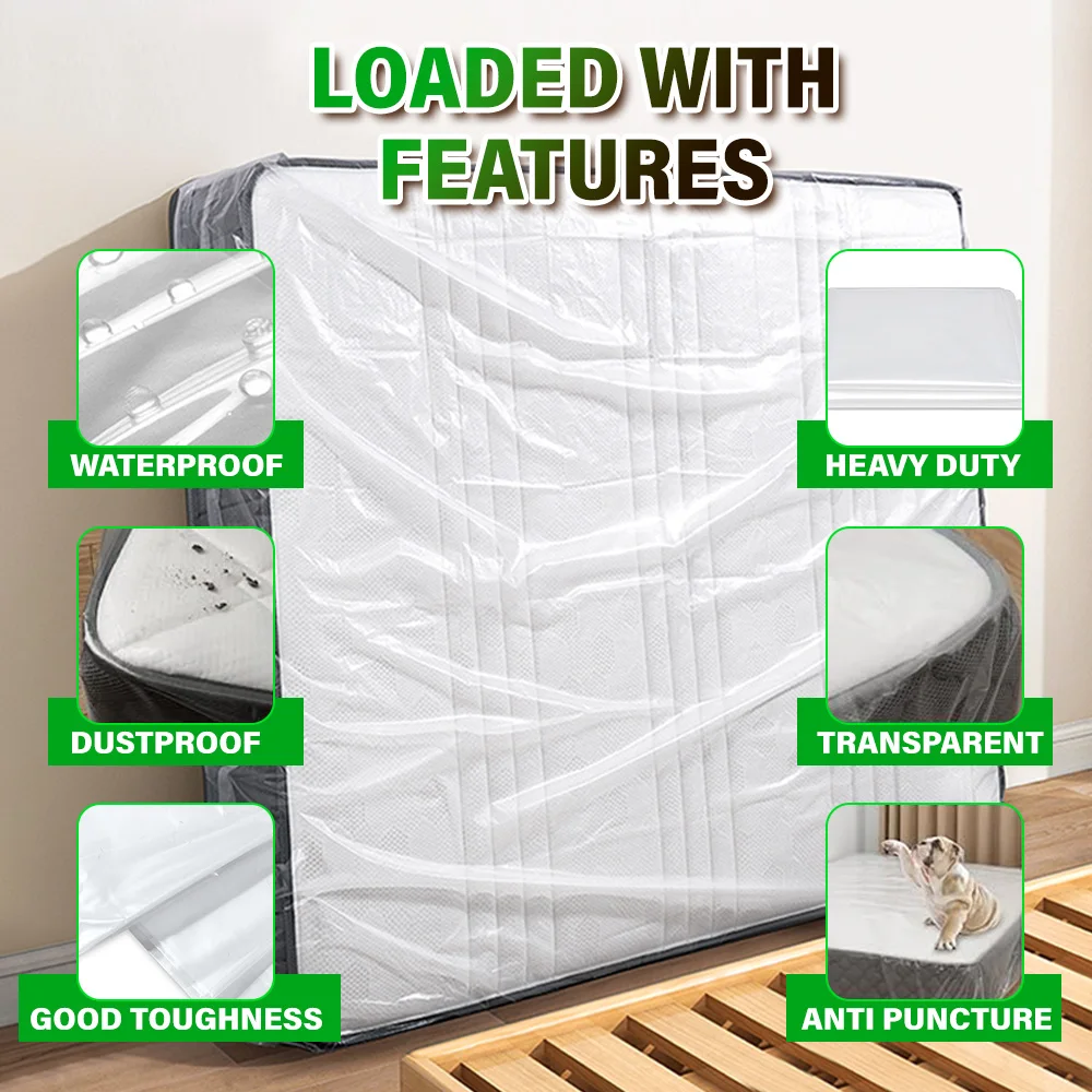 

Полиэтиленовый чехол для матраса прозрачный 90x240x35/160x240x35 см