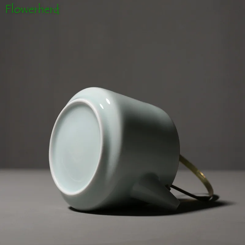 Керамический чайник цвета индиго глазури в японском стиле ручка чайный горшок