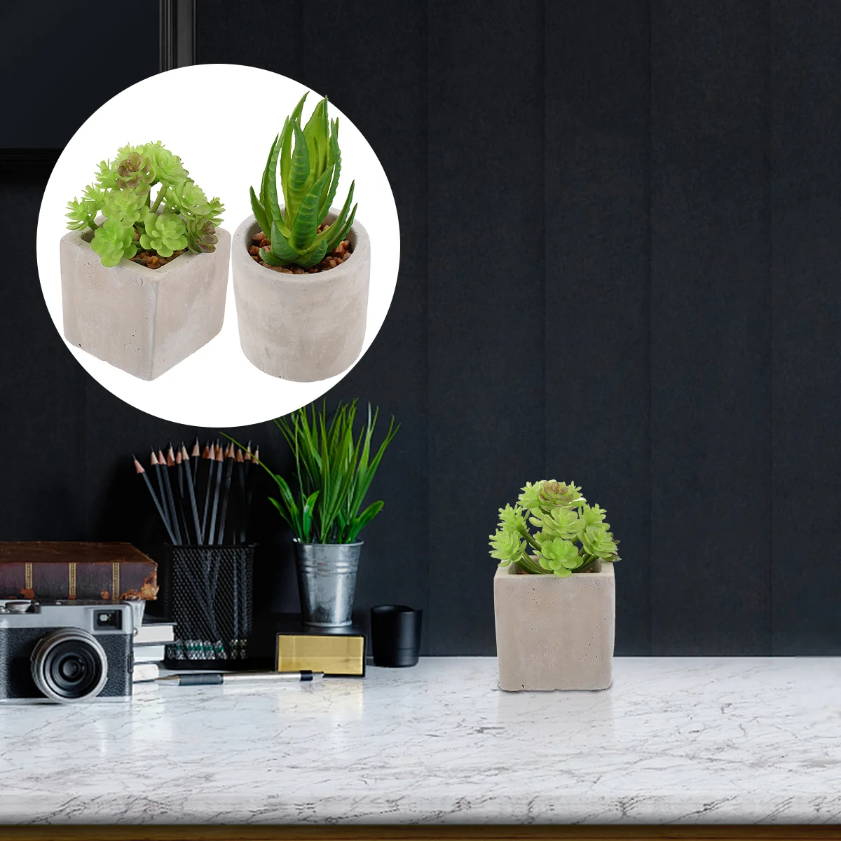 

2pcs Potted Simulation Potted Home Decoration Potted