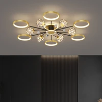 modern gold decor chandeliers living room bedroom led ceiling decoration lamp minimalist atmosphere whole house light fixture