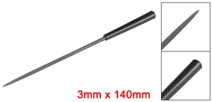 Стальная пилка UXCELL для дерева, стальная пилка для второй резки, Стальная Круглая пилка для игл сделай сам, хвостовик 3 мм, Длина 140 мм5,5 дюйма, с пластиковой ручкой