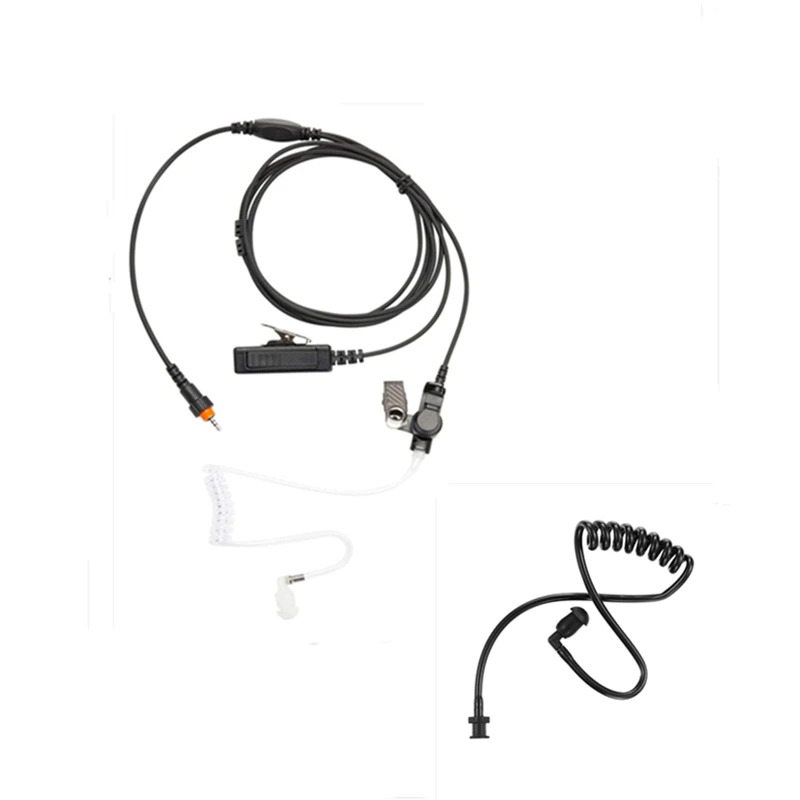 LP1010 CLP1040 Earpiece for Motorola Walkie Talkie 2 Way Radio with Acoustic Tube 2 Wires Earpiece and Mic PTT