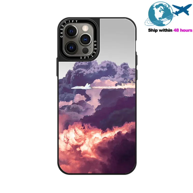 

CASETIFY Sky Plane Mirror Case For Iphone 11 12 13 14 Pro Max 11 12 13 14 Pro XsMax XR X XS 6 6S 6P 14 Plus Back Cover E0515