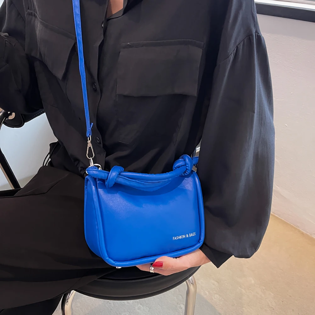 

New Women Underarm Shoulder Bags Fashion PU Leather Solid Color Portable Ladies Crossbody Designer Handbags Phone Totes Purses