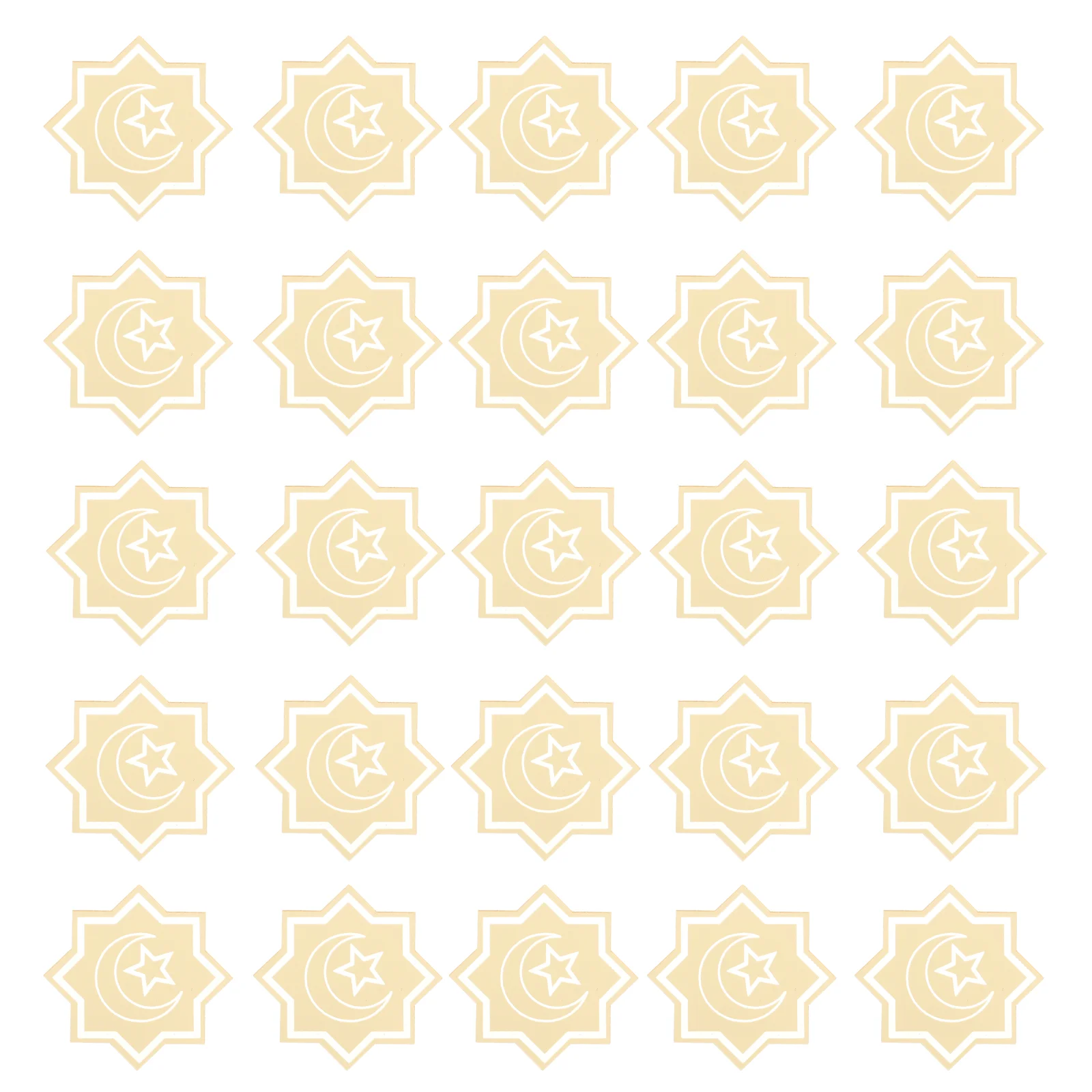 

25pcs Decorative Moon Star Cake Ornaments Baking Dessert Adorns EID Supplies