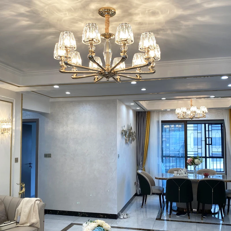 

Original Light Luxury Chandelier Living Room Lamp Modern Simple European Bedroom Lamp Simple Atmosphere Dining Room Lighting Net
