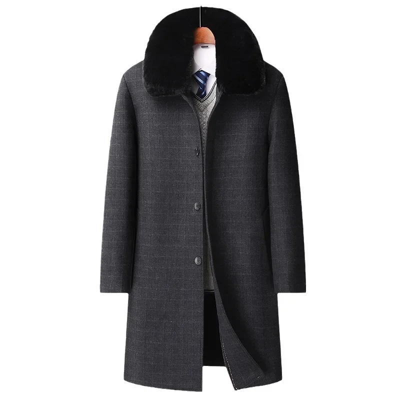 Зимнее пуховое пальто с длинными рукавами 2023 мужская повседневная деловая