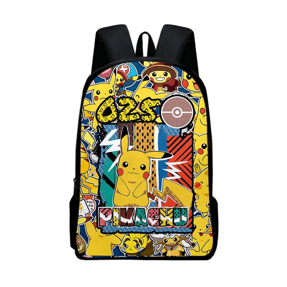 

New Pikachu Pokémon Pokemon Pikachu Schoolbag Primary School Students Backpack Cartoon Men and Women Zipper Shoulders Gift