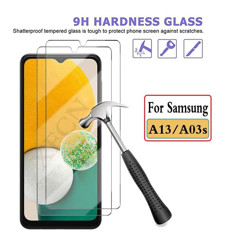 

2Pcs 9H Galaxy A13 5G Glass Protective Screen For Samsung A03 A 03s Core Screen Protector On Samsun A03s A 03 Core Tempered Film