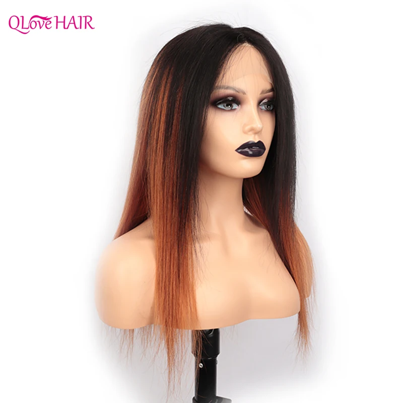 T Part Transparent Lace Frontal Wigs For women 4x4 Human Hair Wigs 150 Density Pre Plucked Straight Lace Front Wig 11 Colored