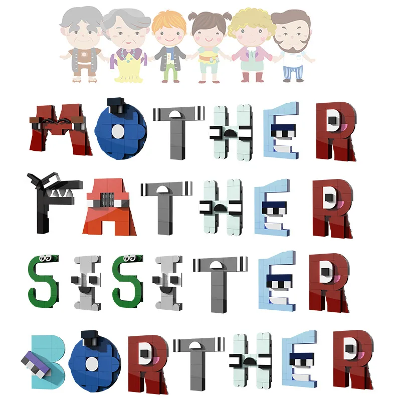 

965 шт., Детский конструктор «Алфавит»