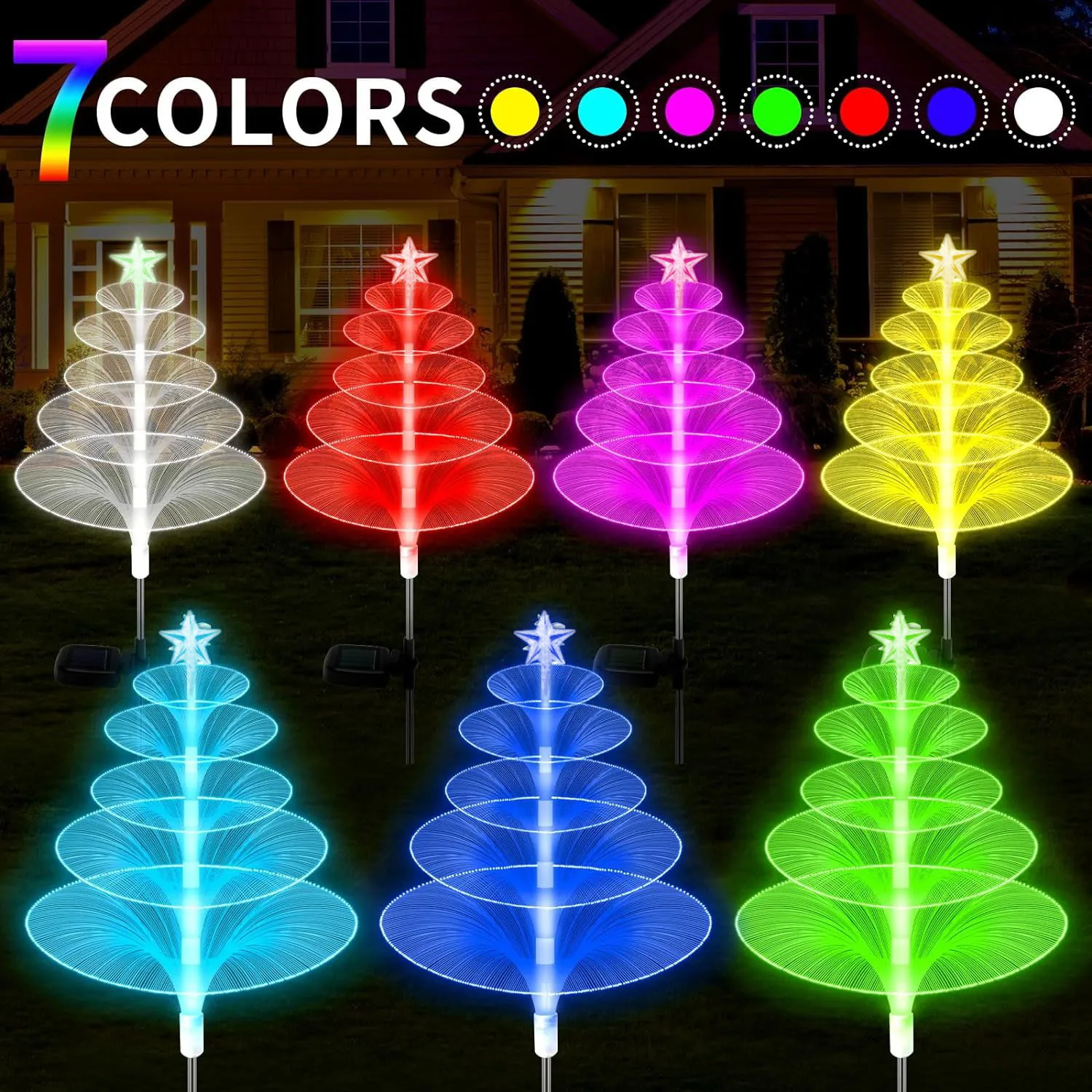 Солнечные садовые фонари для сада уличное 5-слойное освещение с бабочками из