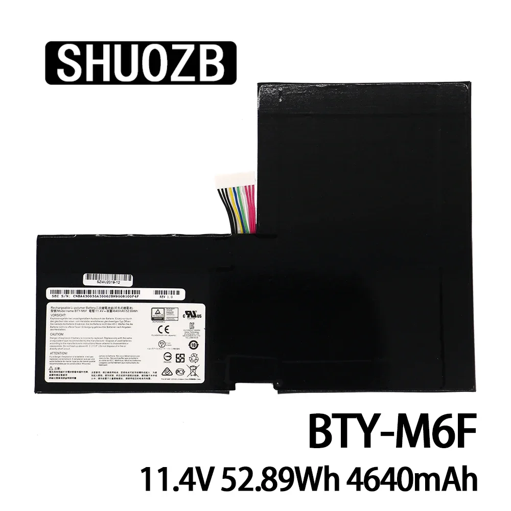 SHUOZB BTY-M6F Аккумулятор для ноутбука MSI GS60 2PL 6QE 2QE 2PE 2QC 2QD 6QC PX60 6QD MS-16H2 MS-16H4 11 4 В 52 89WH