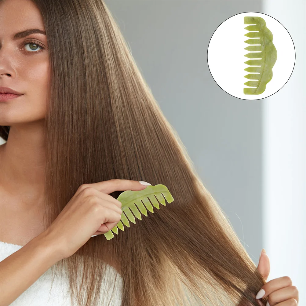 

Comb Tool Scraping Jade Hair Boardguasha Chinese Facial Plate Women Toolshead Muscle Massaging Stylish Scalp Hairdressing