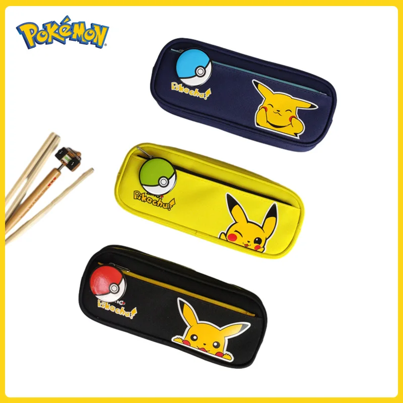 

Pokemon Stationery Box Pencill Case School Cartoon Pen Bag Pikachu Schoolbag Anime Action Figures Study Kawaii Kid Gift