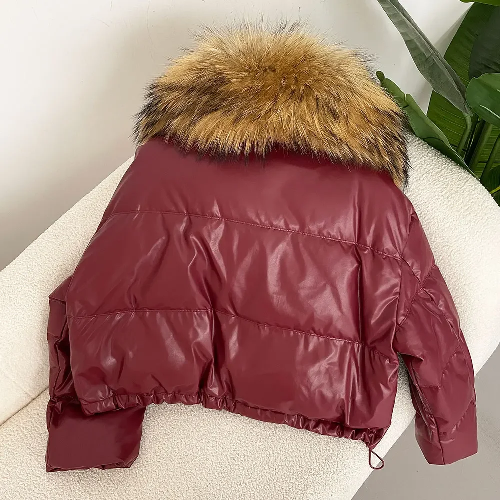 Зимняя эксклюзивная модель короткое меховое пальто в Корейском стиле Женская