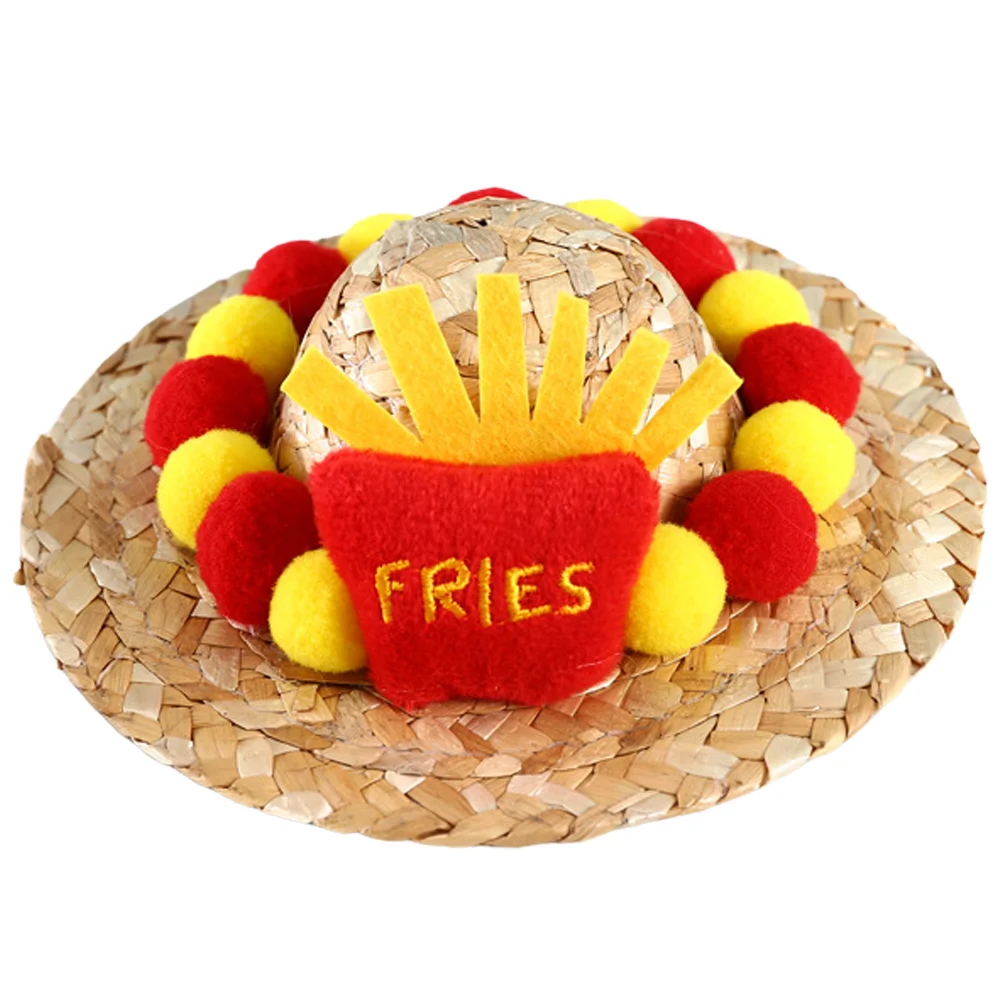 

Role Play Outfits Wear-resistant Pet Hat Clothing Hats Dog Bamboo Rattan Wear-resistant Puppy Hat Kitten Accessory Pet Supply