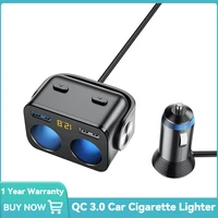 car cigarette lighter charger 12v usb socket splitter qc 3 0 quick charge auto power adapter plug cigar jack high speed charger