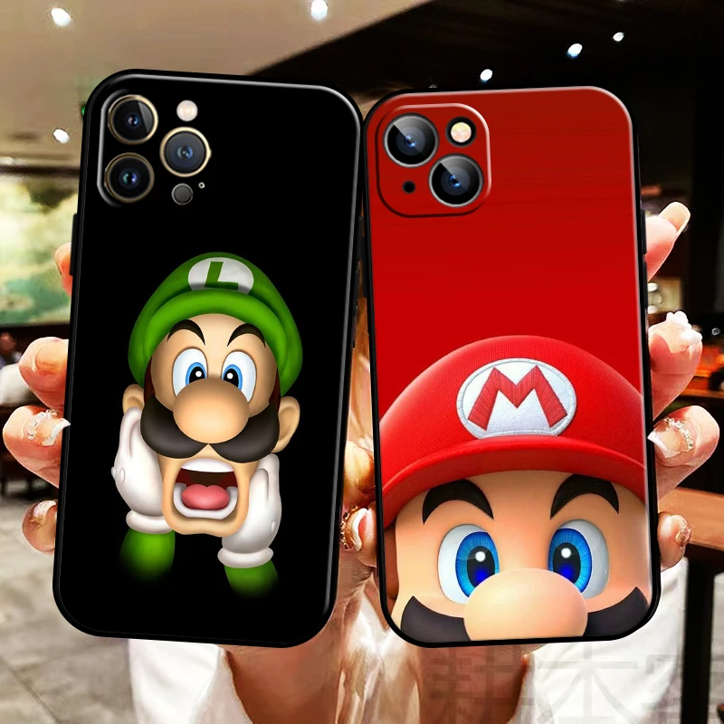 

Cartoon Super Mario Bros For Apple iPhone 13 12 11 Pro Max 13 12 Mini 5 5s 6 6S 7 8 Plus SE2020 X XR XS Max Phone Case Black
