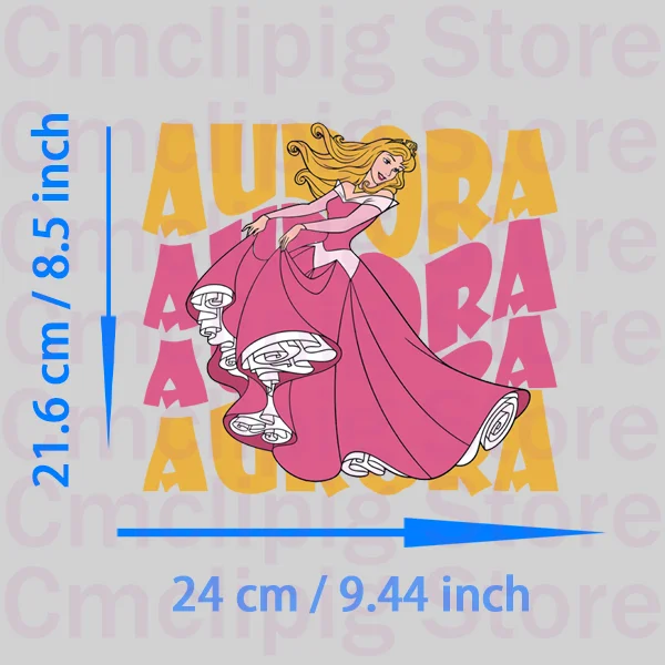 Нашивки для одежды Sleep Beauty Aurora термонаклейки детей аппликации в полоску