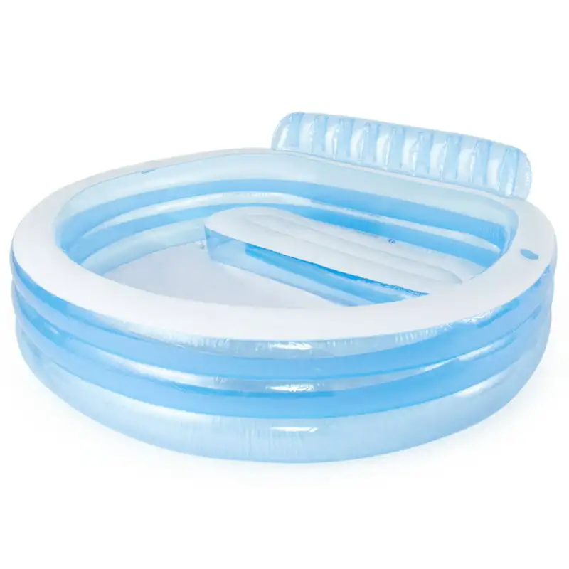 

Center Round Inflatable Above Ground Family Lounge Outdoor Pool with Seat and Backrest