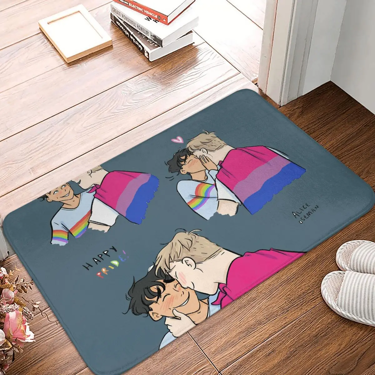 

Heartstopper Bedroom Mat Nick And Charlie - Happy Pride Doormat Kitchen Carpet Entrance Door Rug Home Decor