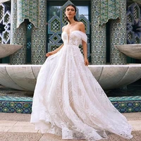 charming boho wedding dresses a line off the shoulder appliques tea length bridal gowns for women custom made vestidos de noiva