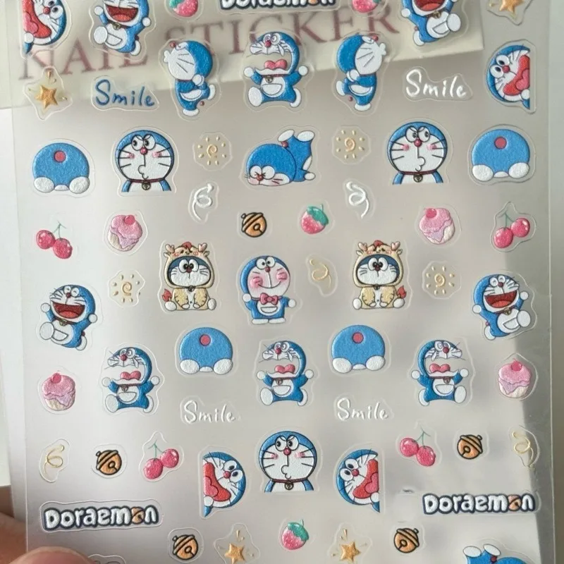 Фото Наклейки для ногтей Doraemon: милые мультяшные объемные стикеры для телефона, DIY-наклейки, модные наклейки для стаканов и держателей для ручек №3