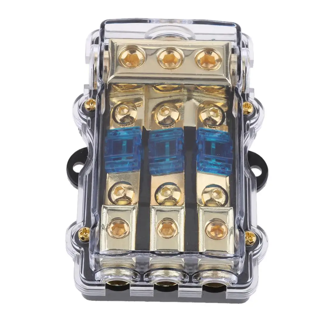 

Power Distribution Block Accepts 4/8 AWG Wire AGU Holder(out) High Power in-