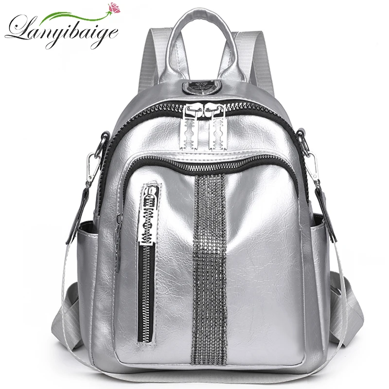 

High Quality Pu Leather Women Backpacks Casual School Backpack For Teenagers Girls Large Capacity Ladies Travel Backpack Mochila