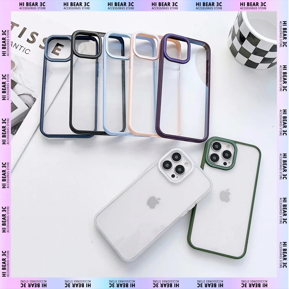 

Прозрачный чехол для iPhone 14 12 13 Pro Max, чехол для iPhone 14 Plus, чехол с защитой от падения, цветной чехол для смартфона, сотового телефона, модные пода...