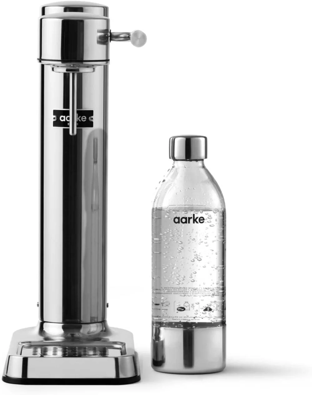 

aarke - Carbonator III Premium Carbonator-Sparkling & Seltzer Water Maker-Soda Maker with PET Bottle (Stainless Steel)