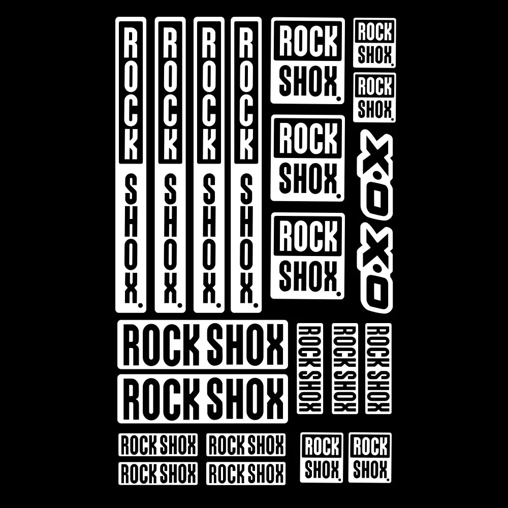

Наклейки для велосипеда Rock Shox, 22 листа, ламинированные, 16x26 см