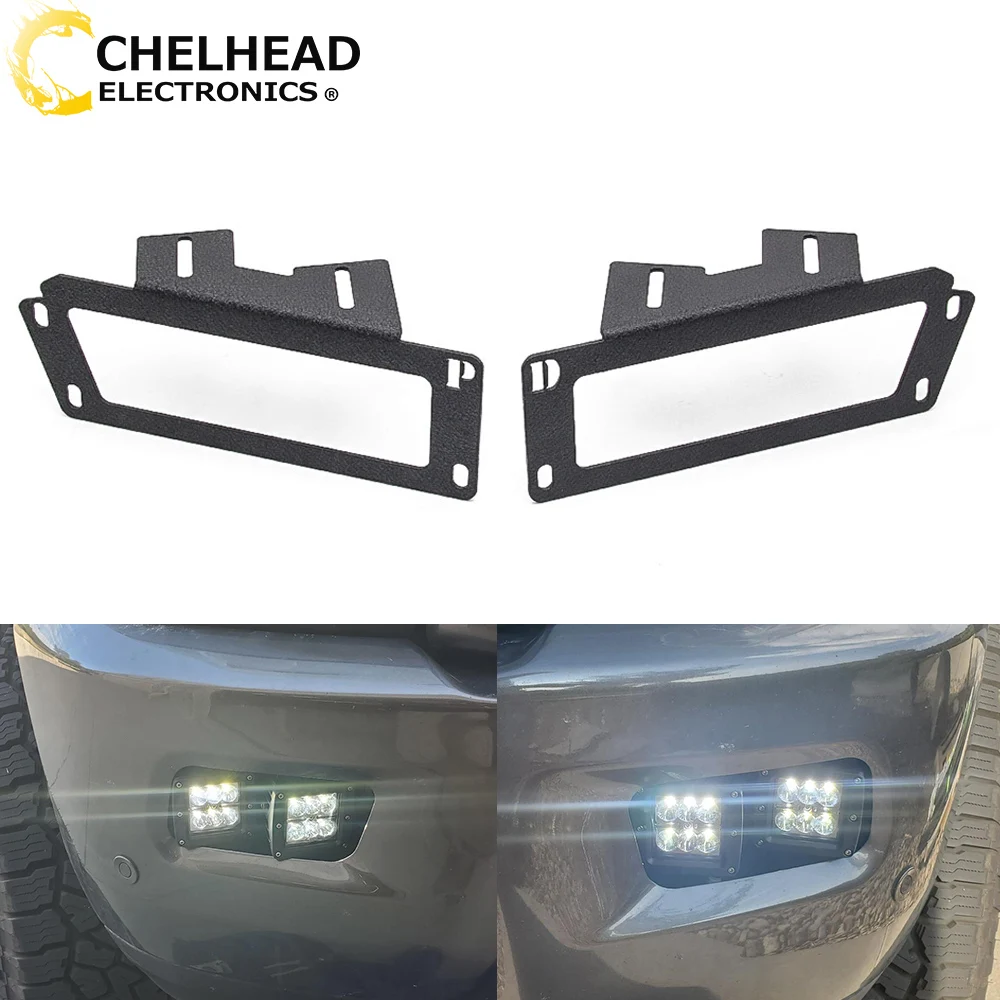 Hidden Bumper Led Work Light Cube Pods Bulb Fog Lamp Mount Bracket for Dodge Ram 2500 3500 2010-2019 for Ram 1500 2009-2012