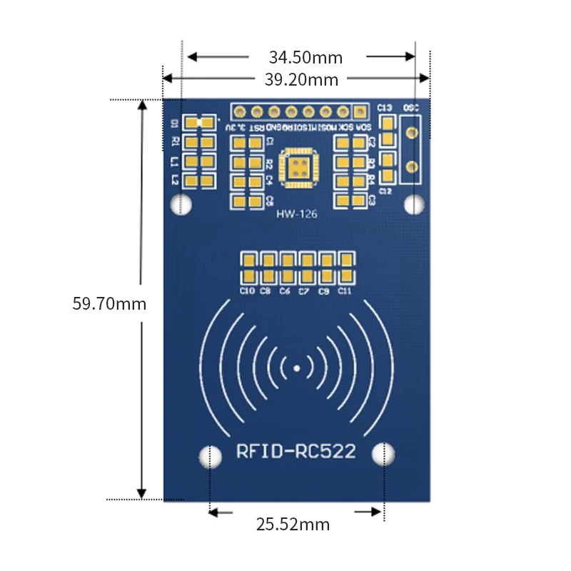 Флуоресцентный Модуль RFID RC522 для отправки карты S50 Fudan брелок часов nmd raspberry pi
