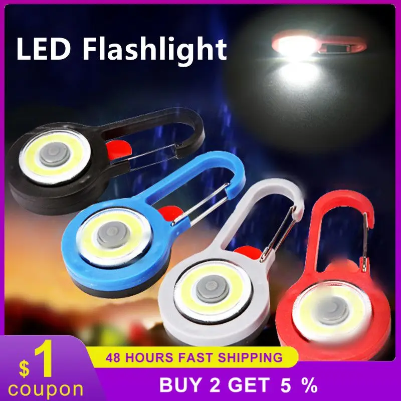 

2Pcs Keychain Light Portable LED Flashlight Carabiner Lamp Torch Lamps 3 Modes Emergency Camping Tent Pocket Backpack Lamp