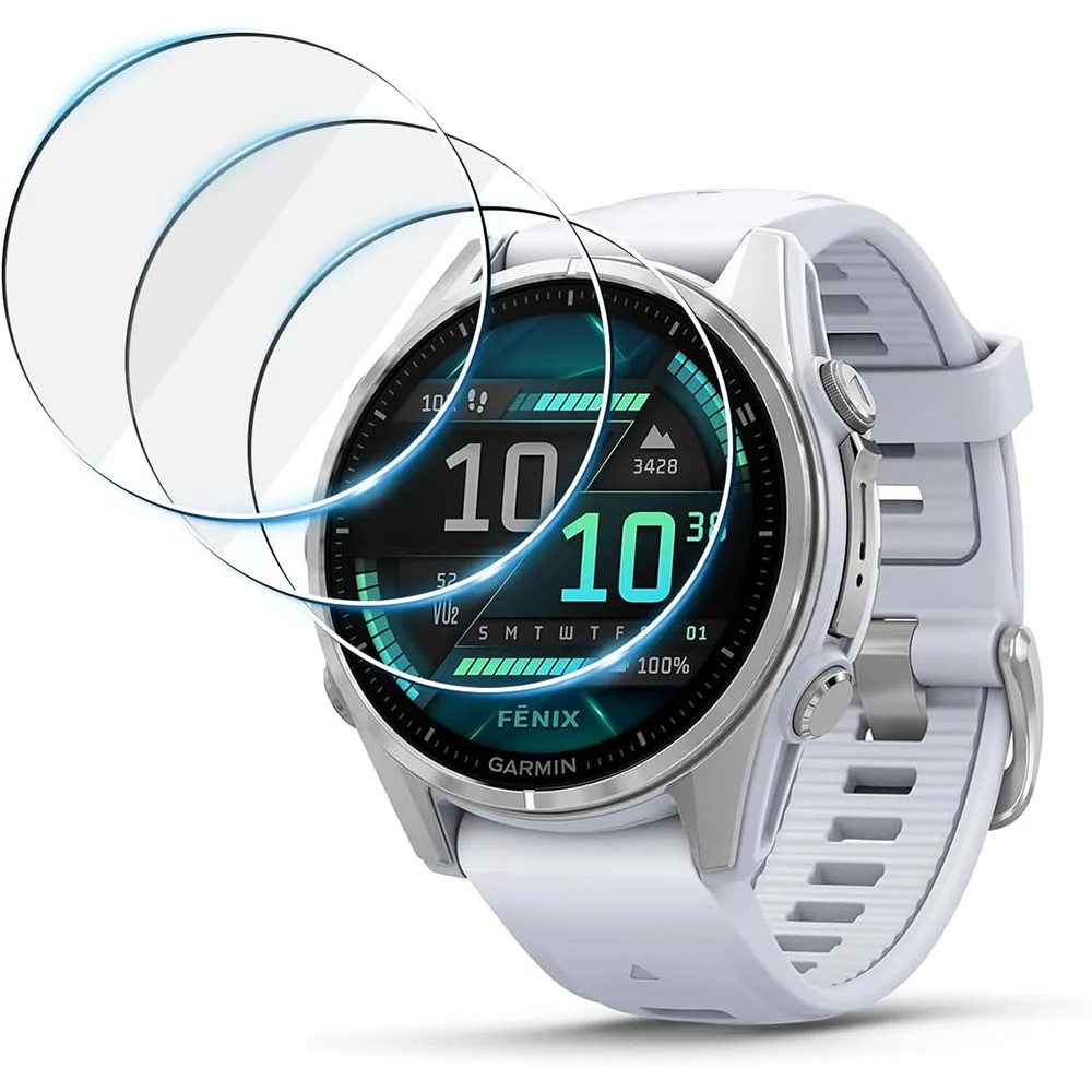 Фото Защитная пленка из закаленного стекла для Garmin Fenix 8, 51 мм, 47 мм, 43 мм, 3 шт., защитная, прозрачная, HD, 2.5D, 9H, премиум-класса, с защитой от царапин №2