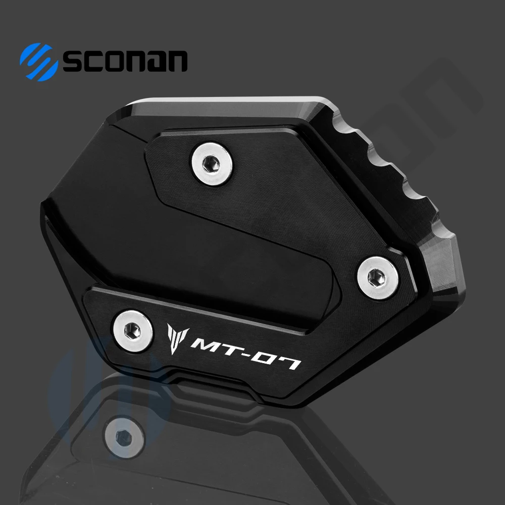 

For YAMAHA MT-07 MT07 MT 07 2014 - 2023 Motorcycle Accessories Side Stand Pad Plate Kickstand Enlarger Support Extension Pad