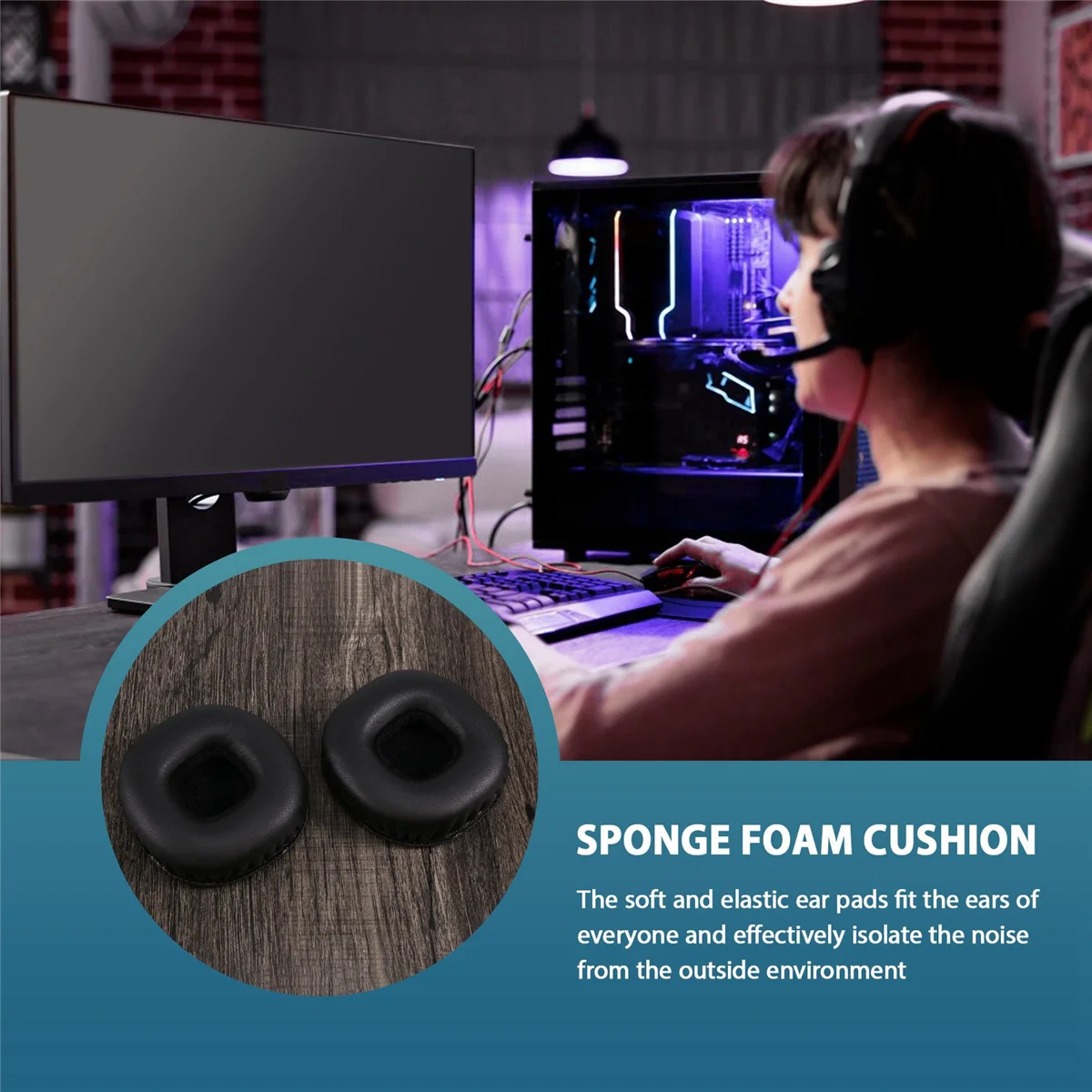 Амбушюры для наушников подушечки из губки сменная подушка пенопласта Marshall MID ANC