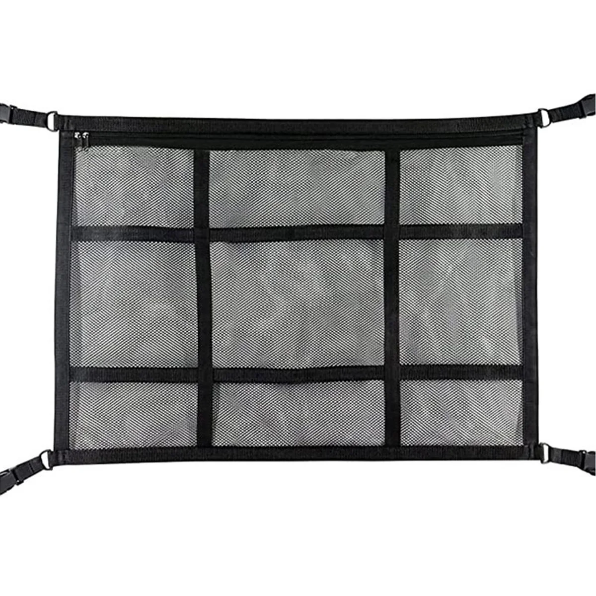 

2022 New Car Ceiling Cargo Net Pocket Car Roof Storage Organizer Elasticity Mesh Car Roof Storage Organizer 31x21" Car Camping