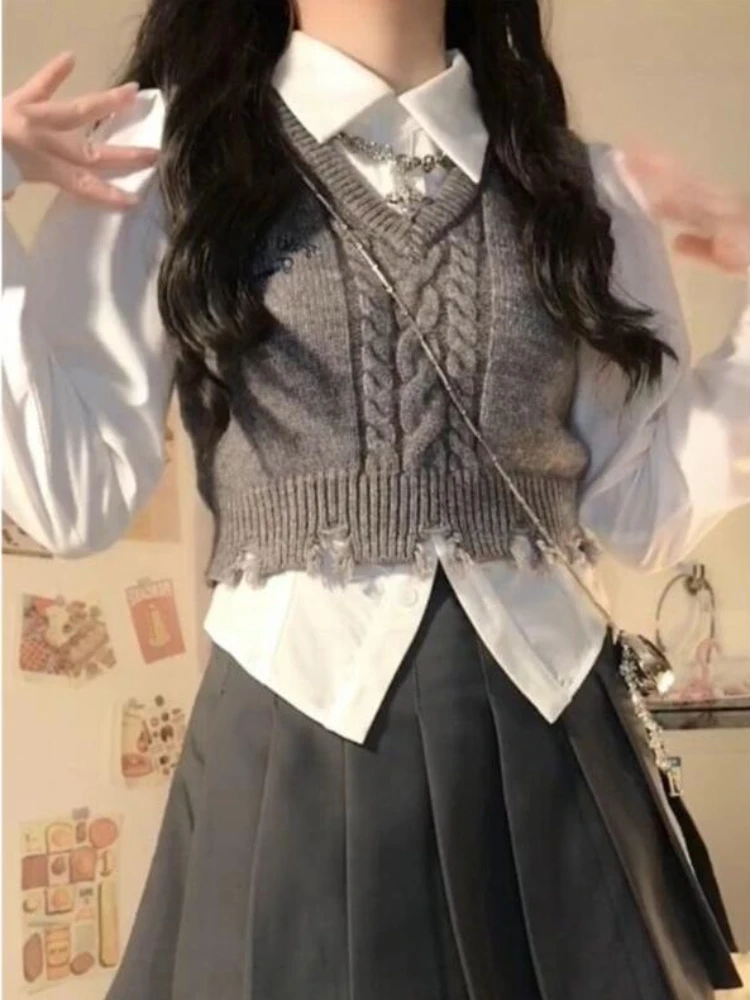 Комплекты для девочек женские рубашки в консервативном стиле базовые милые