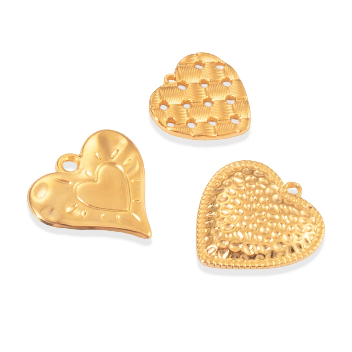 2pcs/lot Stainless Steel Heart Love Charms Pendant DIY Women Necklace Bracelet Pendant for Jewelry Making Supplies Handmade Gift