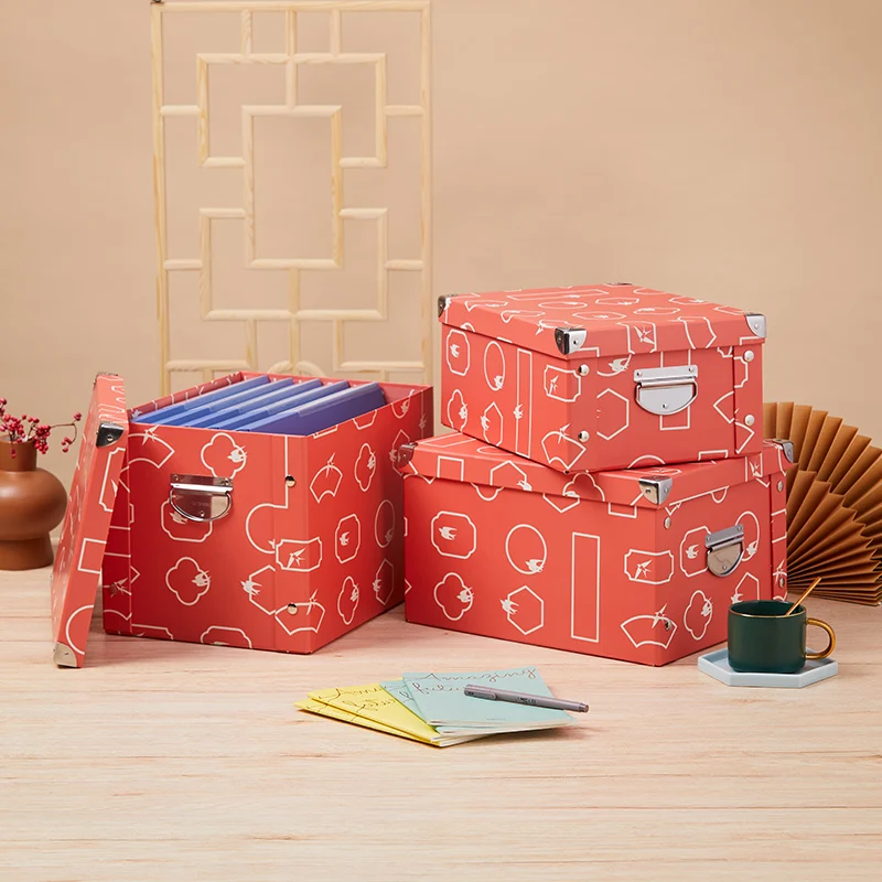 

Paper Storage Box Folding Bookcase Student Storage Box Household Storage Box Drawer Carton Office Hanaper