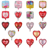 new 10pcs 18inch printed spanish mother foil balloons mothers day heart shape helium love globos decor mama balloon gifts balao